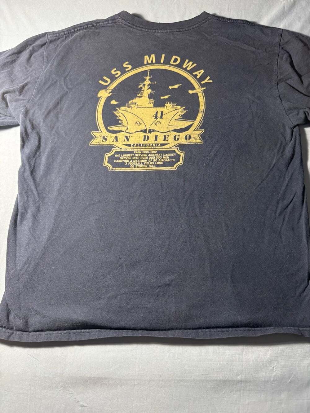 Crazy Shirts USS Midway CV 41 T-Shirt Size L Black